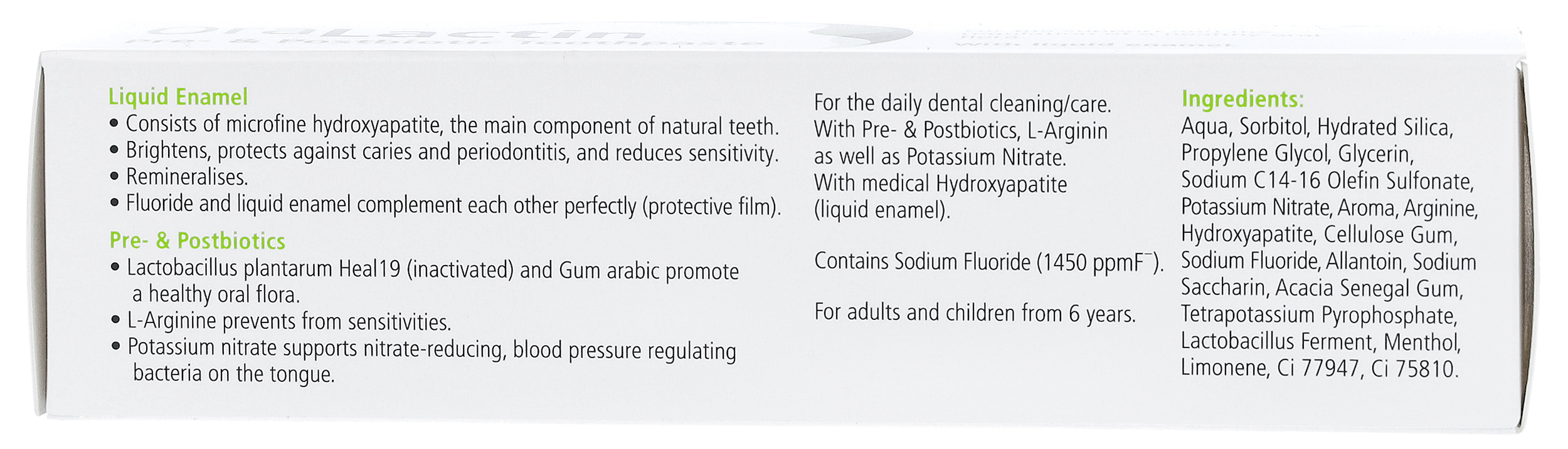 Pre- und postbiotische Zahncreme